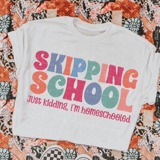 Skipping School- JK- Homeschooled Pink