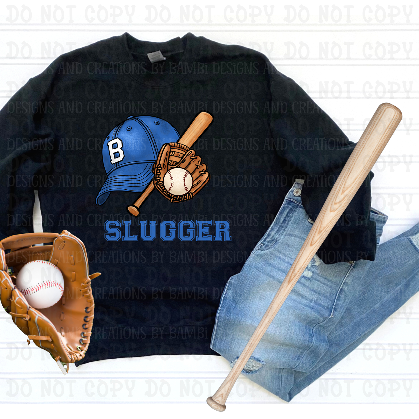 Slugger with Bat and Glove