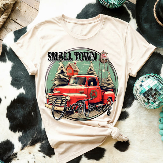 Small Town Christmas Red Truck