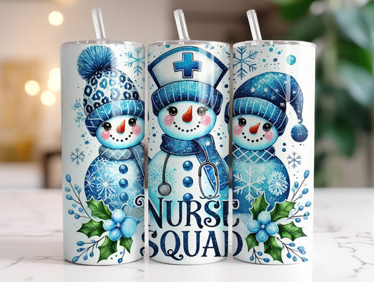 Snowman Nurse Squad 20oz Sublimation Tumbler