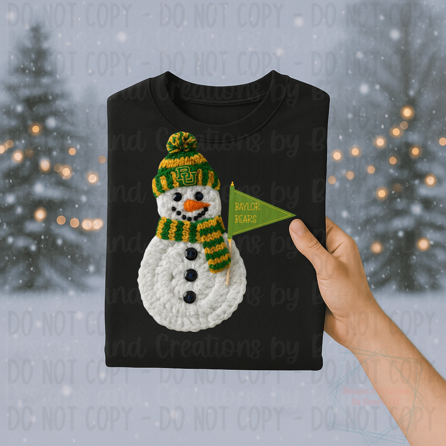 Faux Yarn Snowman and Bears