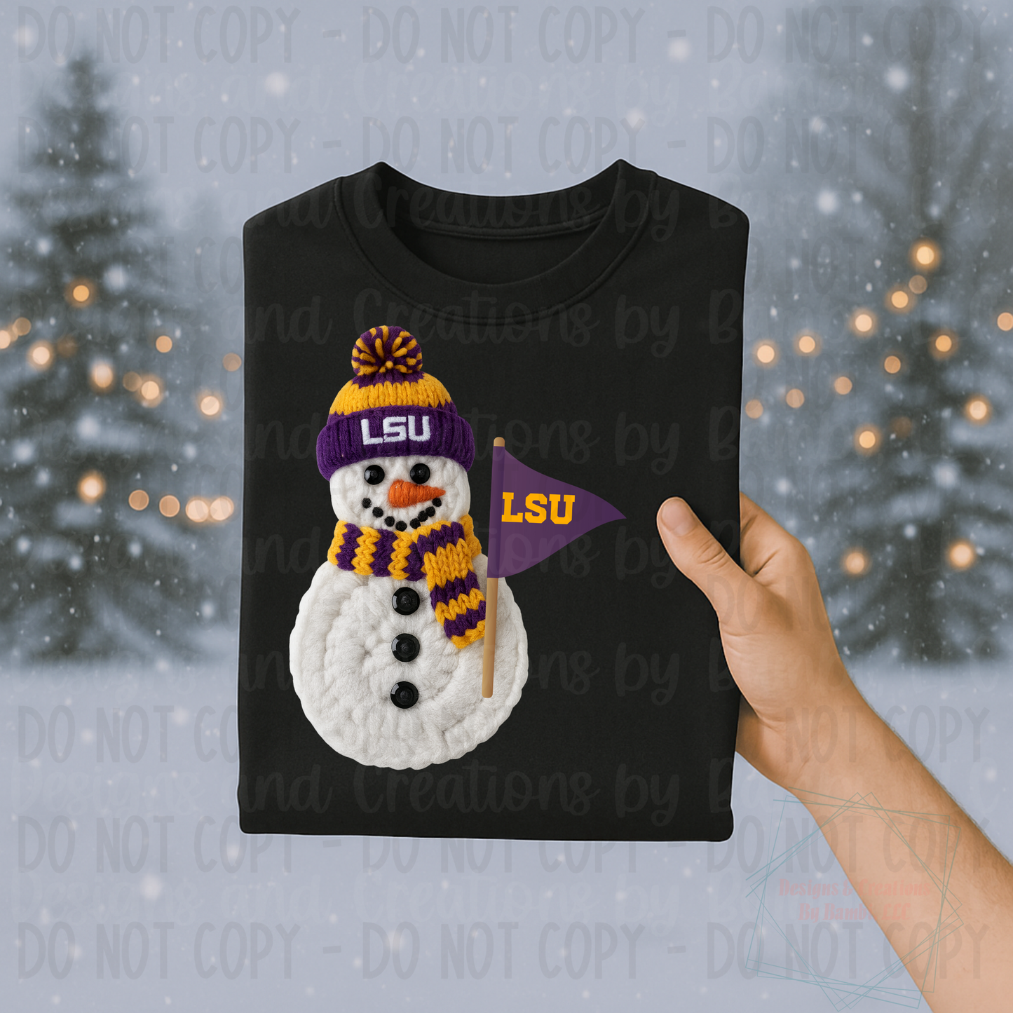 Faux Yarn Snowman and Tigers