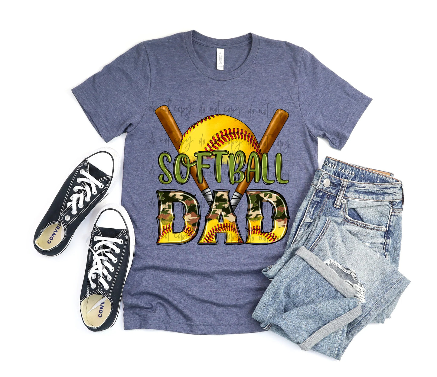 Softball Dad with Camo