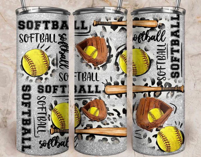 Softball Font 20 oz Tumbler