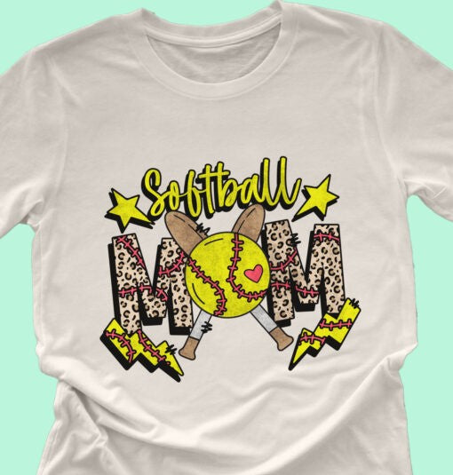 Softball Mom with Bats