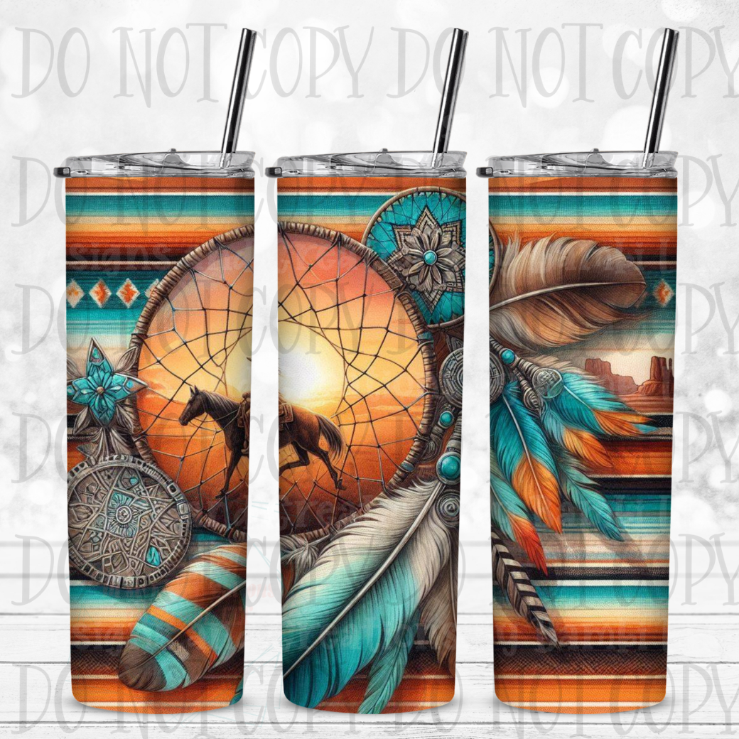 Southerwestern Style With Horse Sublimation Tumbler