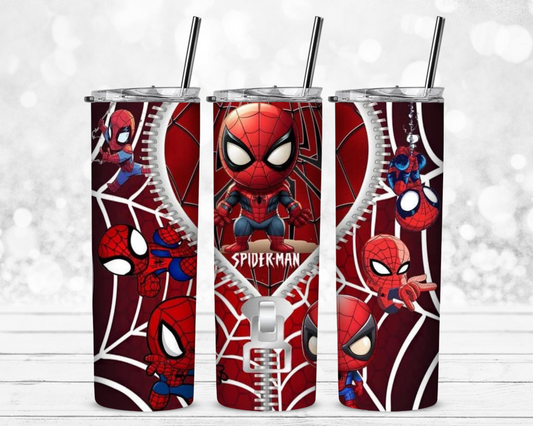 Spiderman Zipper Sublimation Tumbler