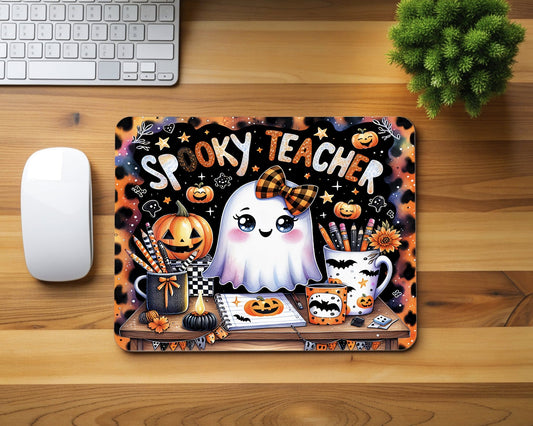 Spooky Teacher with Ghost Mouse Pad