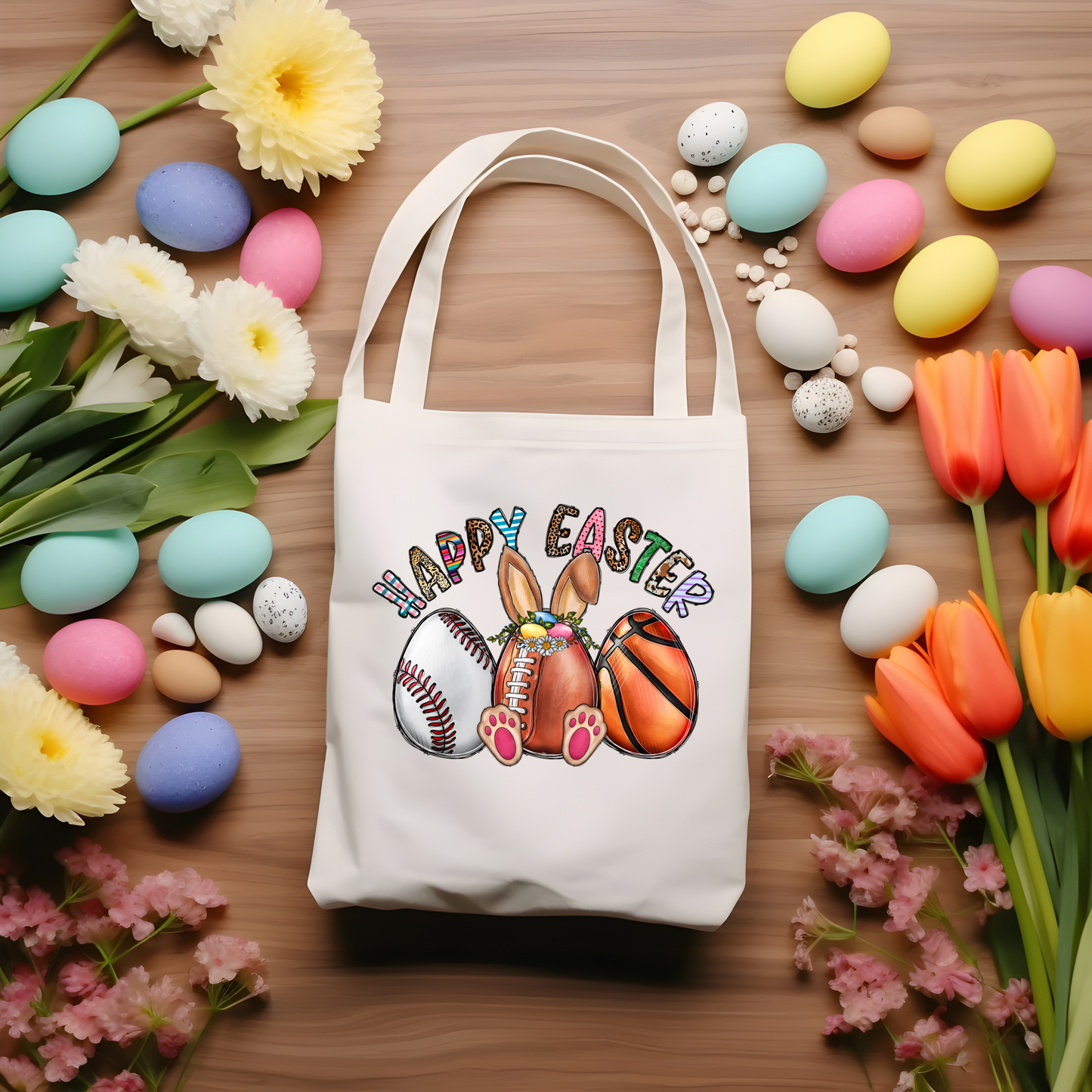 It's A Sporty Easter Canvas Tote