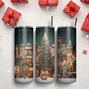 Christmas Village Sublimation Tumbler