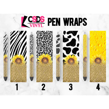 Sunflower and Animal Print Ink Joy Pens