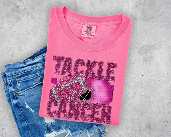 Tackle Cancer with Glitter Pink and Silver