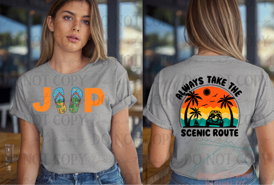 Take The Scenic Route (Front/Back)