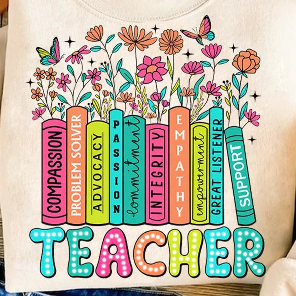 Teacher Bookshelf Wildflowers