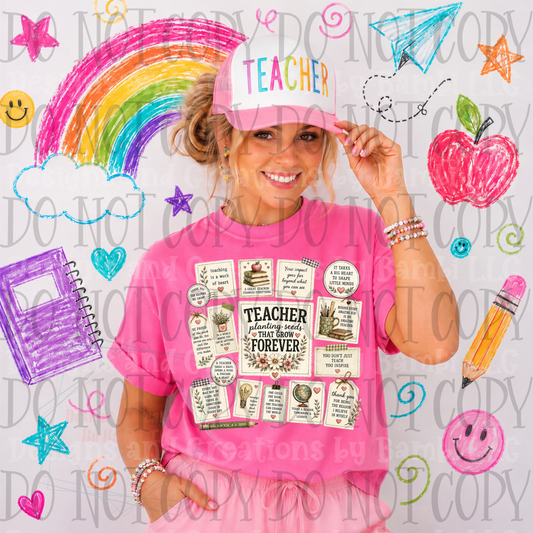 Teacher Planting Seeds Collage