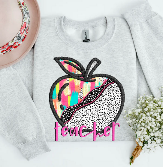 Teacher Polka Dot Apple