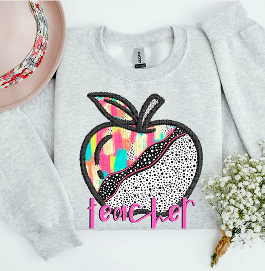 Teacher Polka Dot Apple