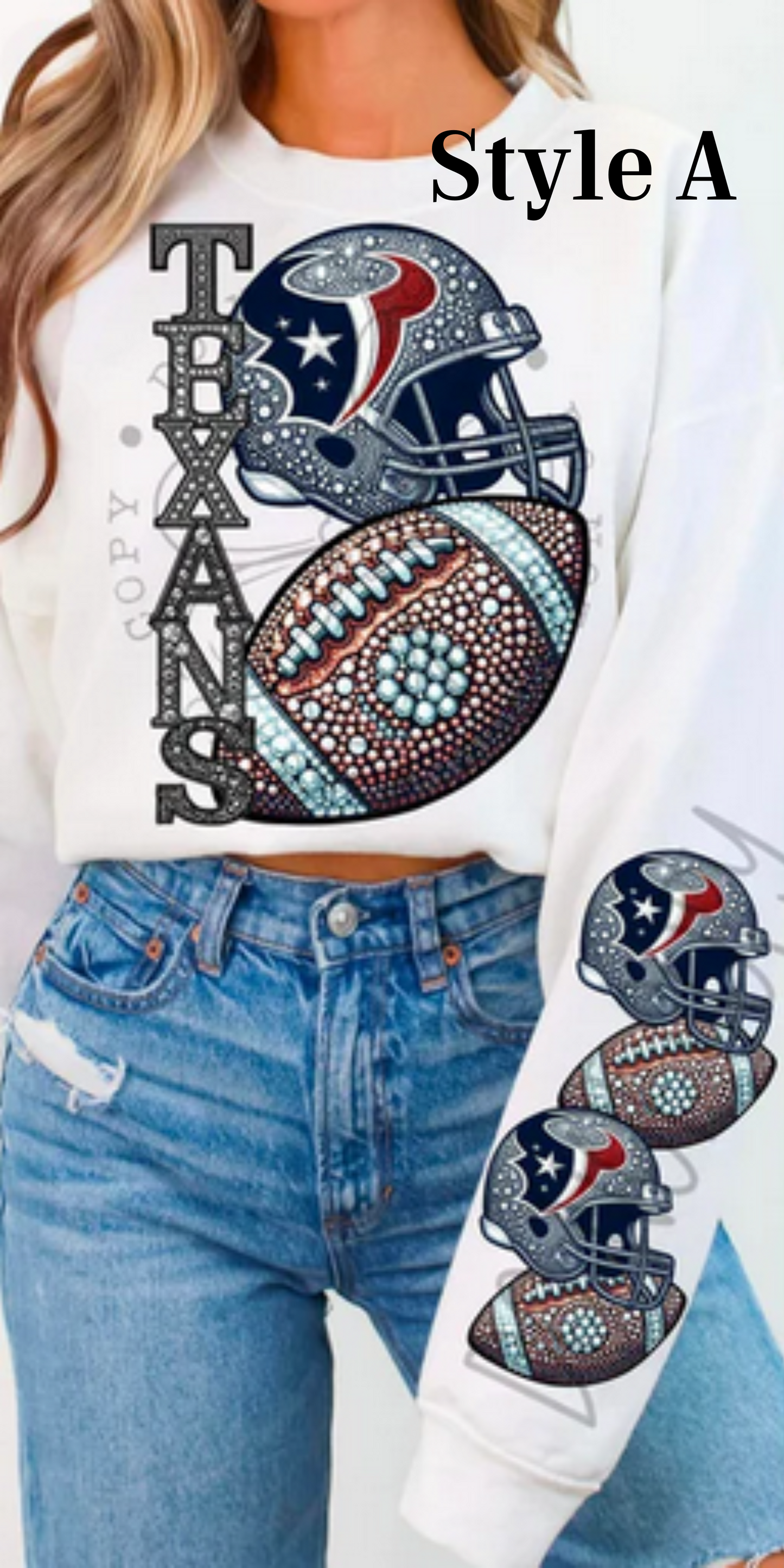 Faux Rhinestones and Embroidery Football Teams Collection