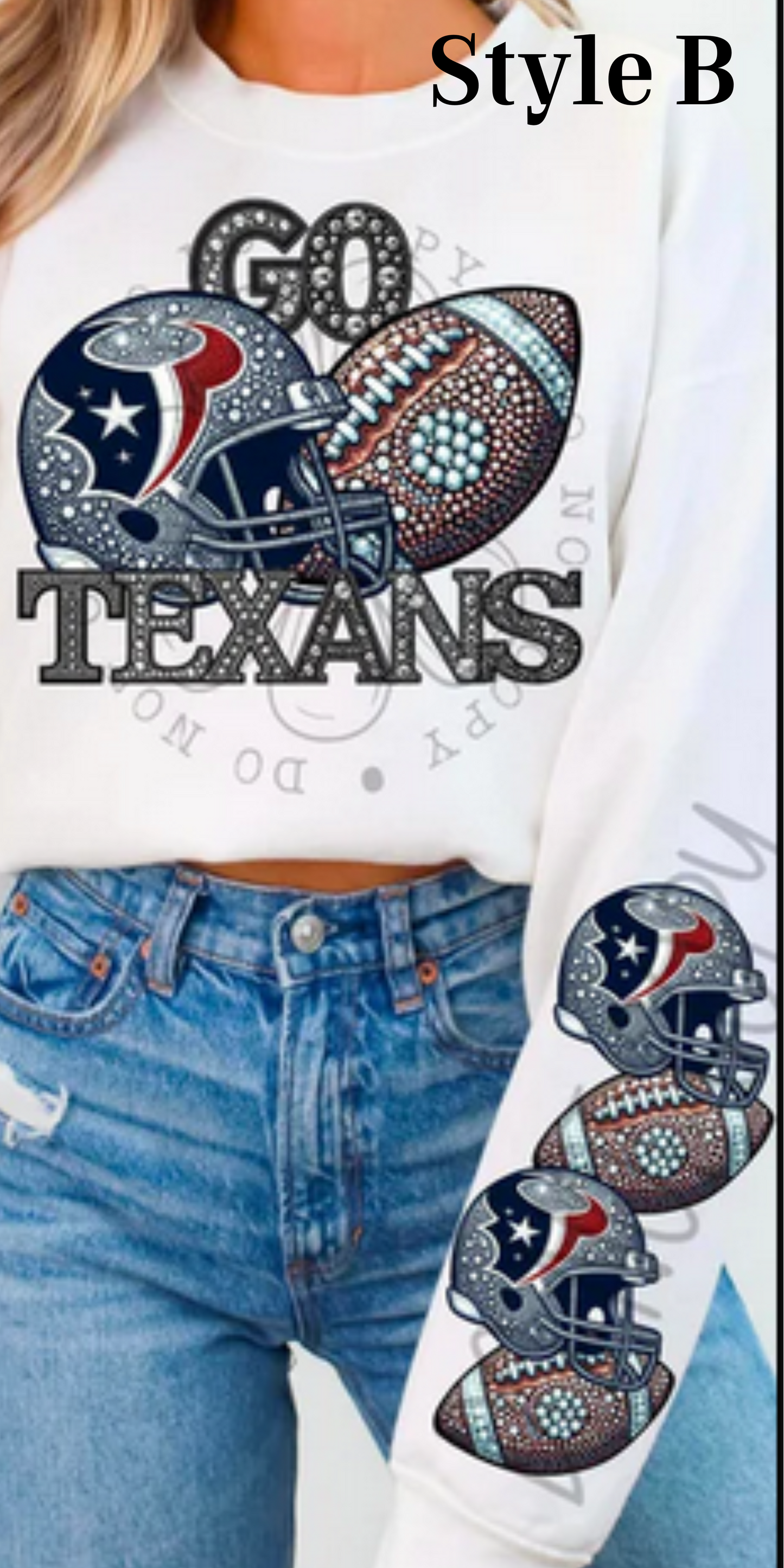 Faux Rhinestones and Embroidery Football Teams Collection