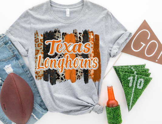 Longhorns and Brushstrokes Completed Shirt- Adult/Kid