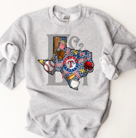 Texas Rangers Baseball with State of Texas