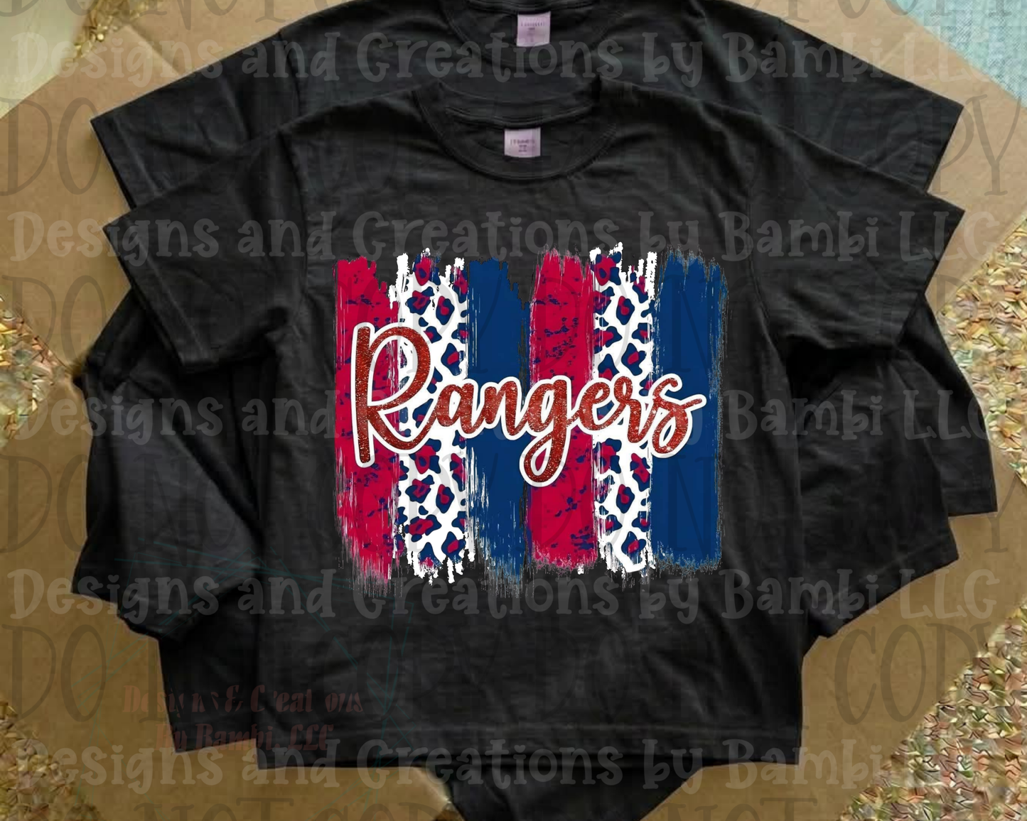 Texas Rangers Brushstrokes