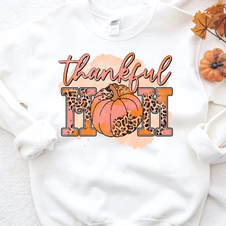 Thankful Mom in Fall Completed Shirt- Adult
