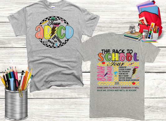 The Back To School Tour with Lightening Bolt  Front/Back