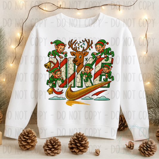 The Elves and Reindeer Swoosh