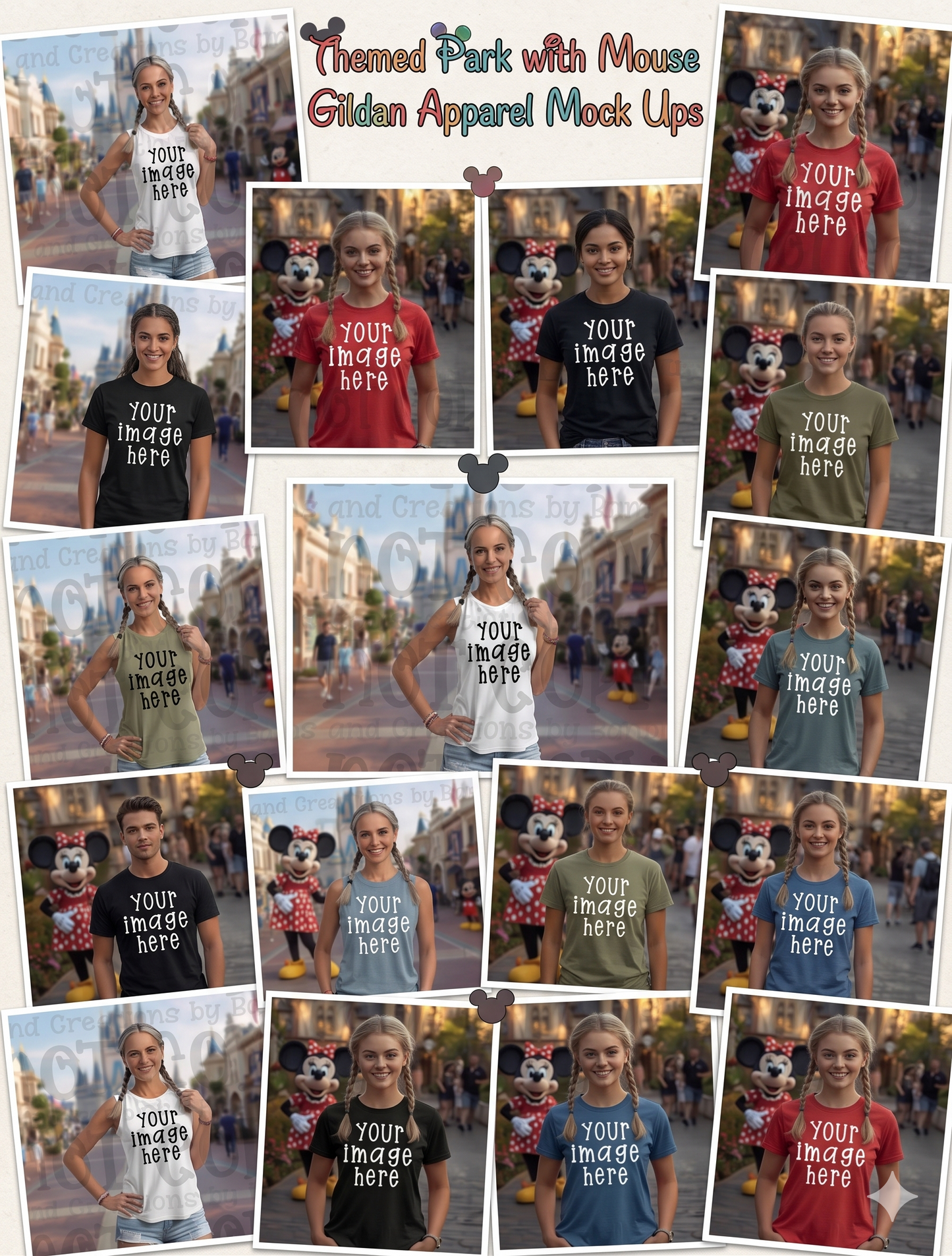 All Disney Theme Park Apparel Mock Ups