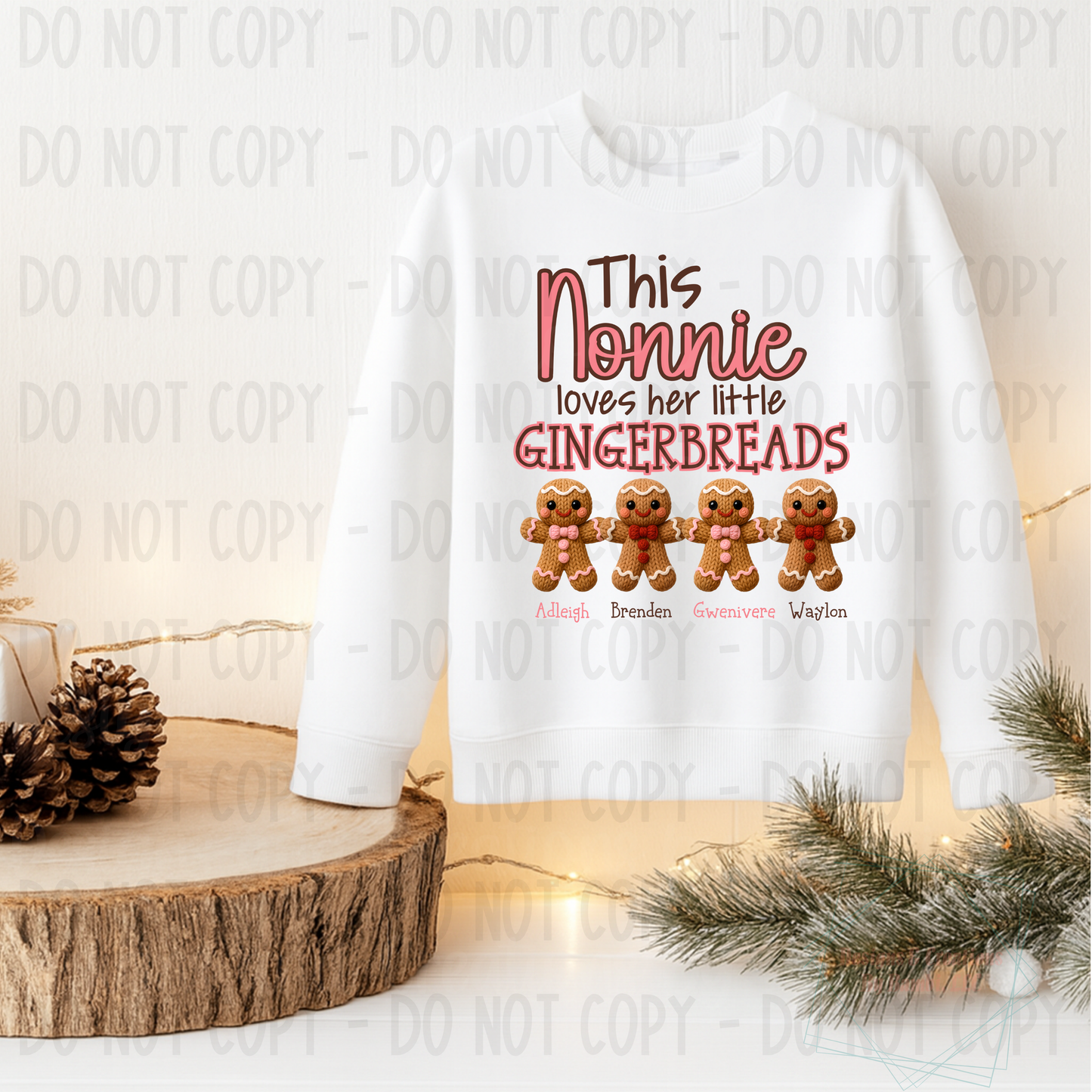 Personalized This Title (Nonnie) Loves Her Little Gingerbreads