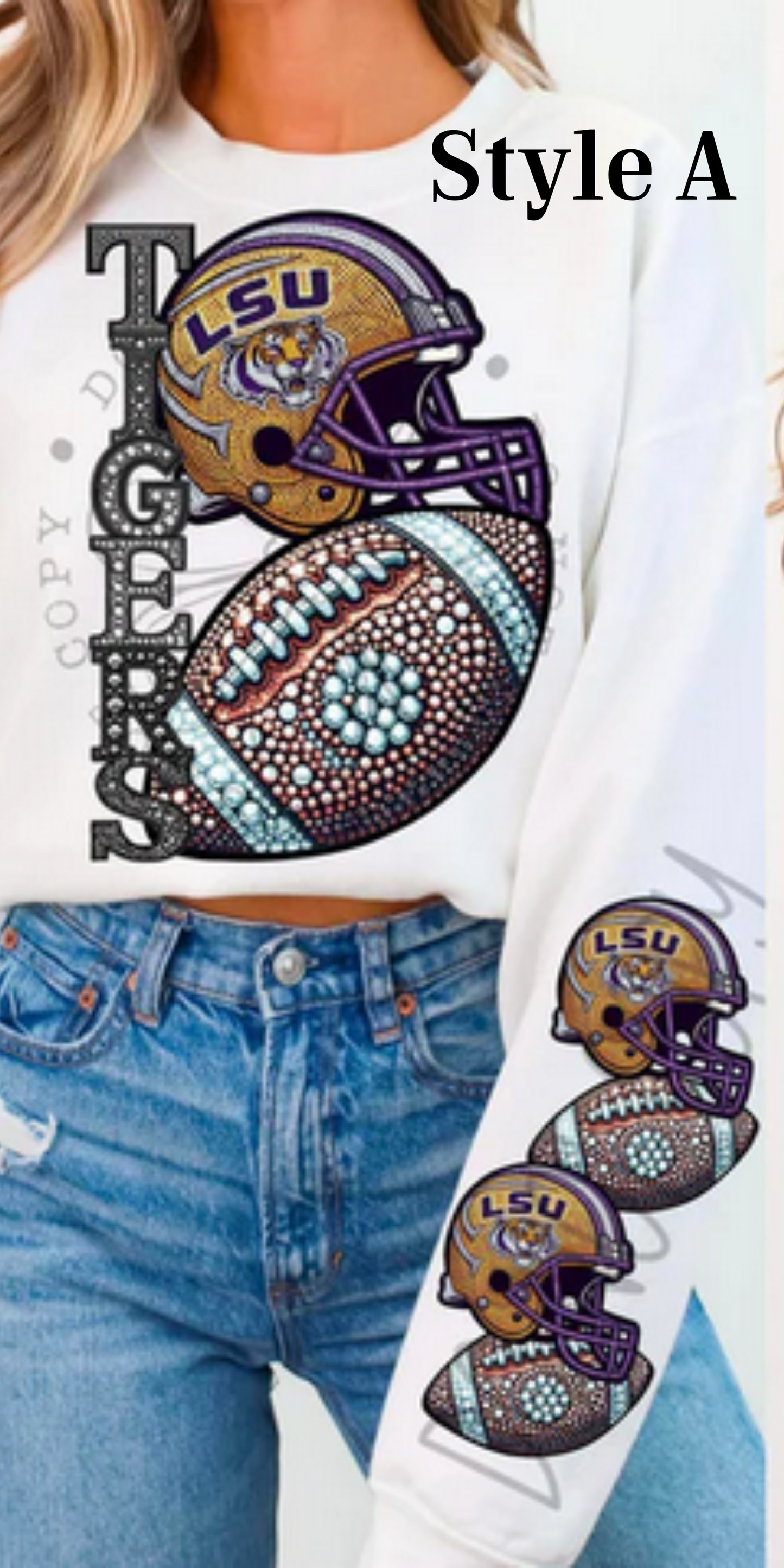 Faux Rhinestones and Embroidery Football Teams Collection