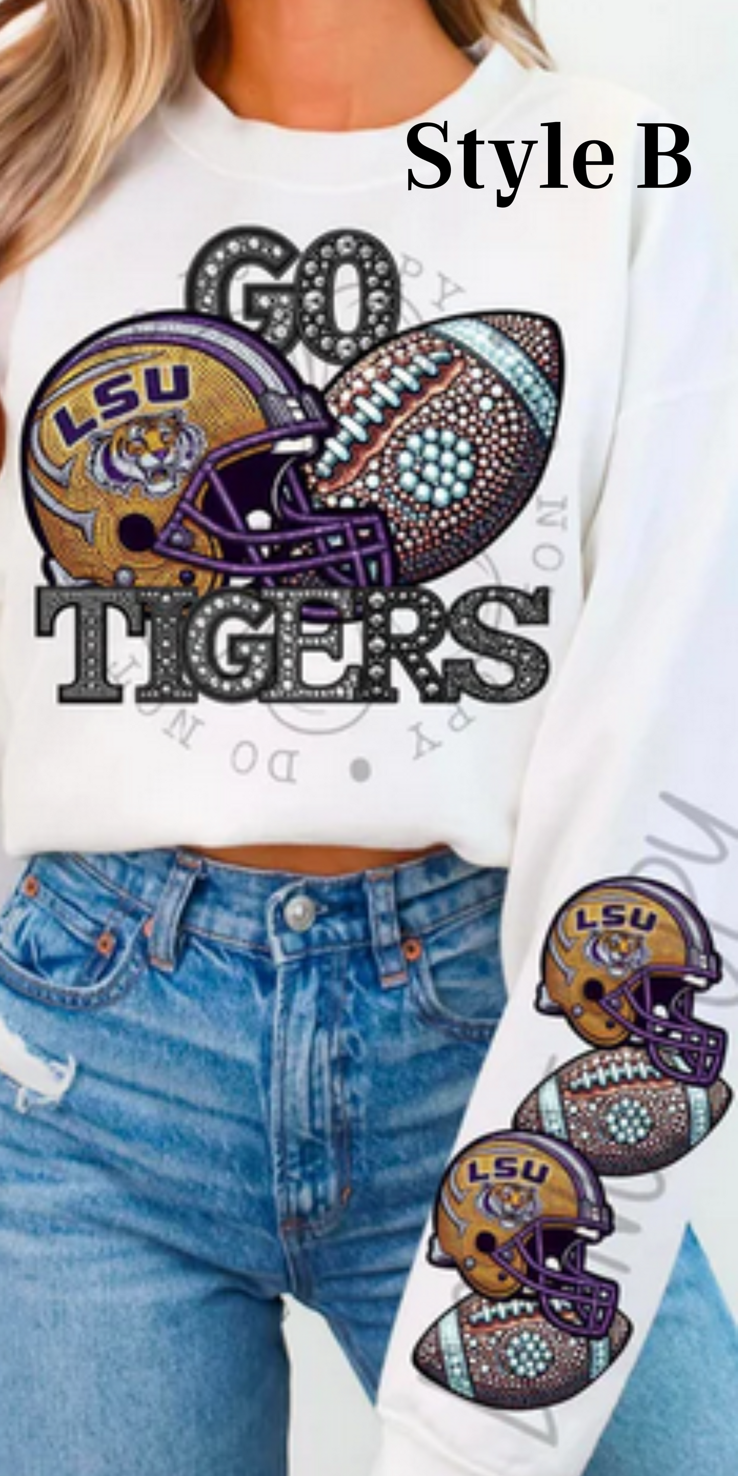 Faux Rhinestones and Embroidery Football Teams Collection