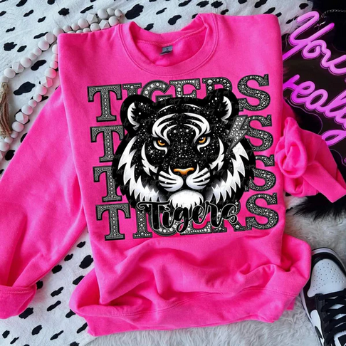 Tigers Stacked Faux Rhinestones