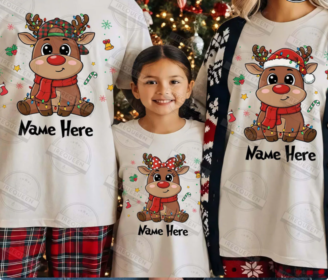 Personalized Family Matching Reindeer Christmas Collection