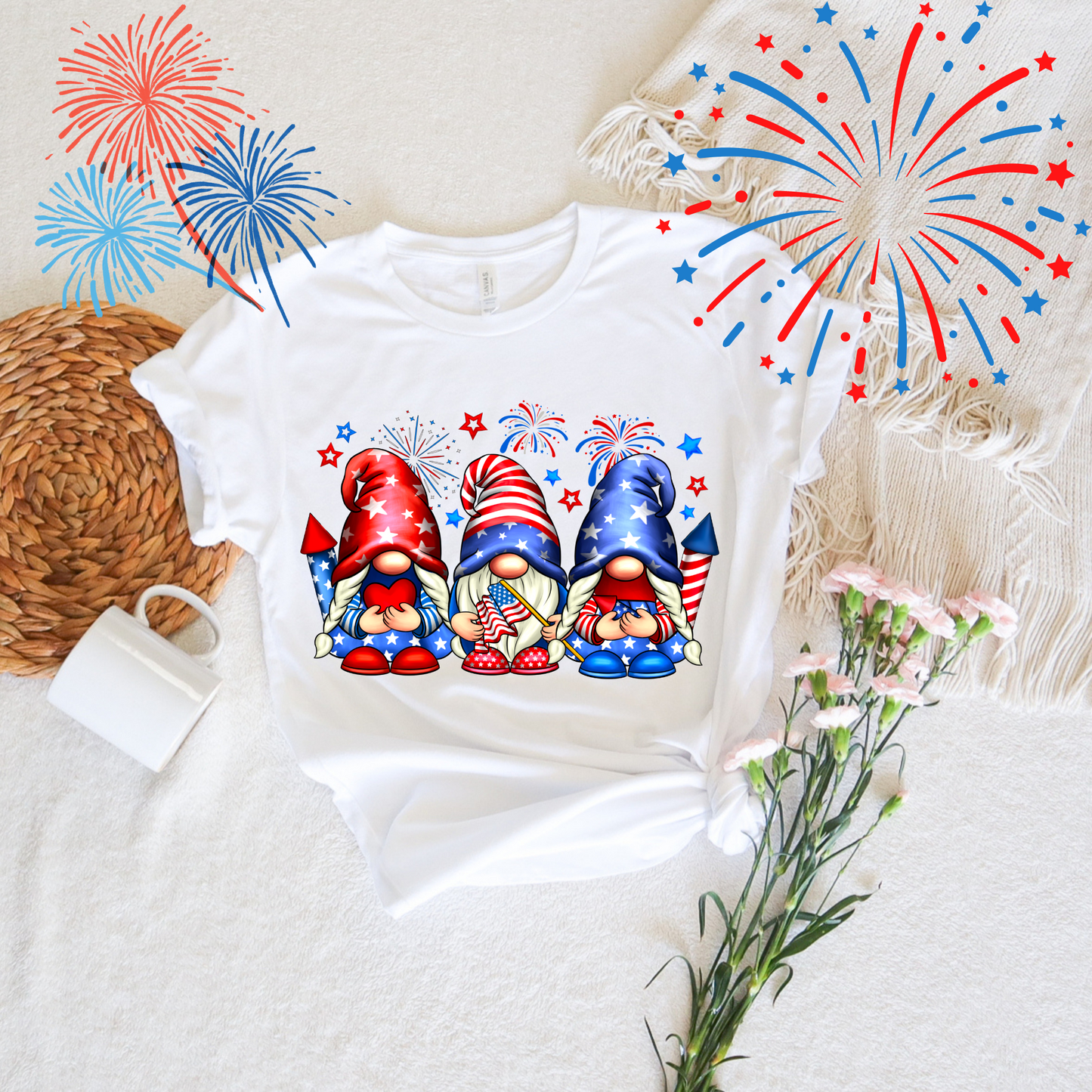 Trio of Patriotic Gnomes