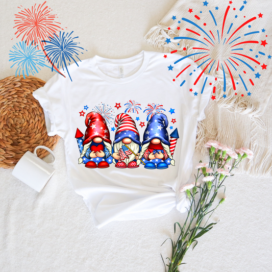 Trio of Patriotic Gnomes