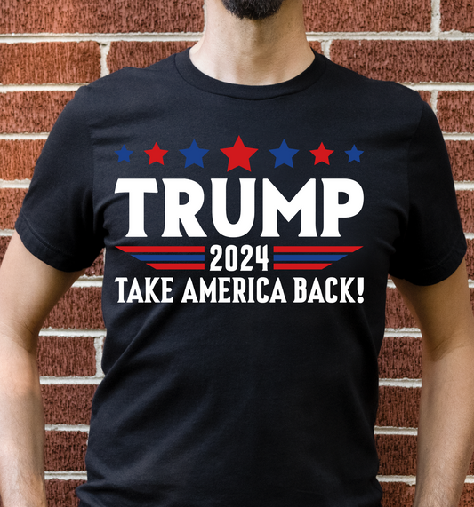 Trump 2024 Take America Back White Font