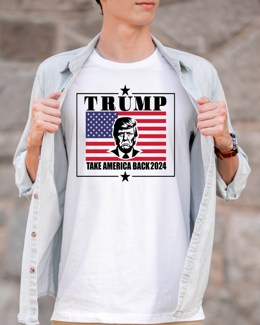 Trump Take America Back Black Font