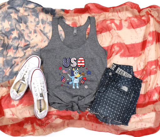 USA Blue and Fireworks