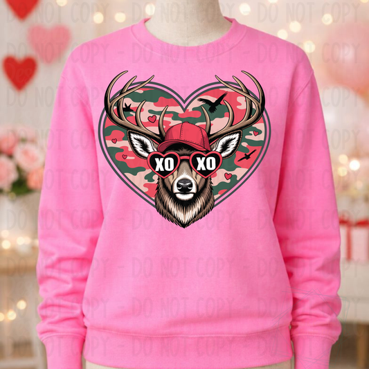 Valentine Camo Deer XOXO