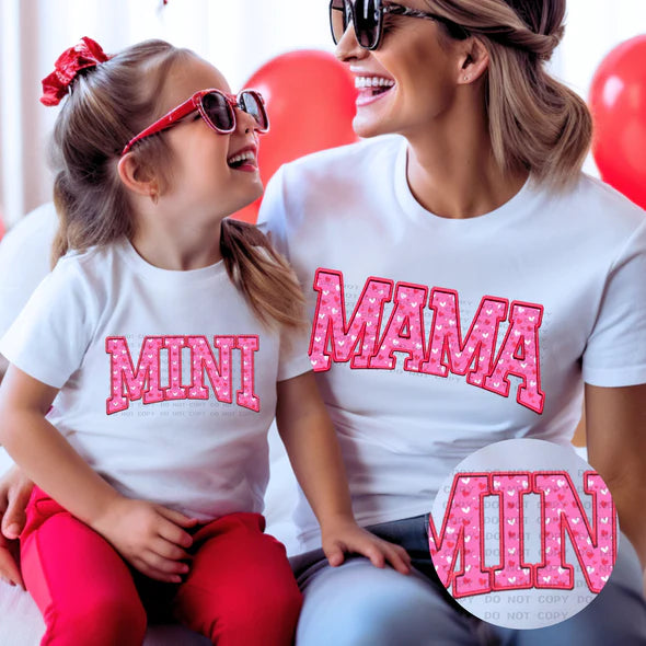 Pink and White Mama/Mini Set