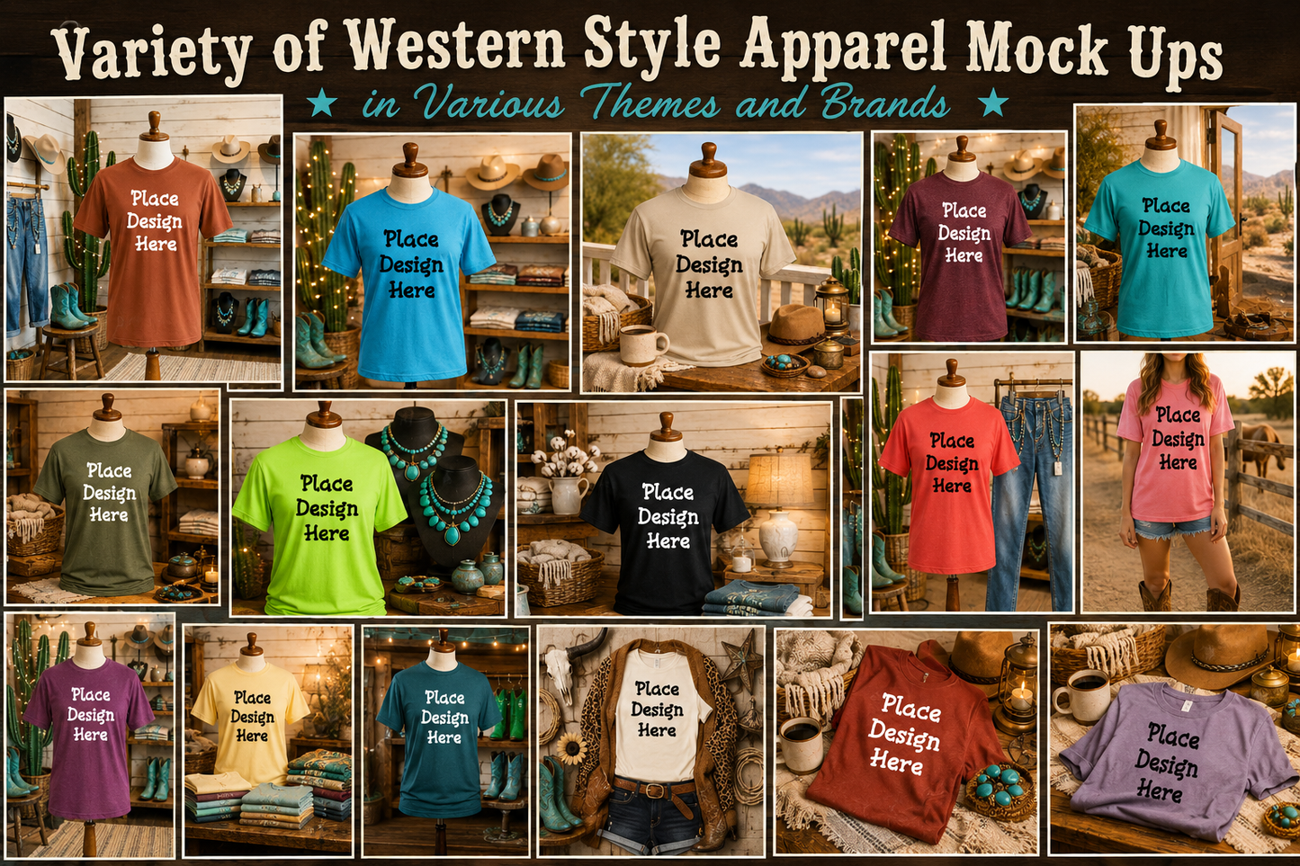 May-June-July Apparel Mock Up Drives (Large Variety of Themes, Brands, and Colors)