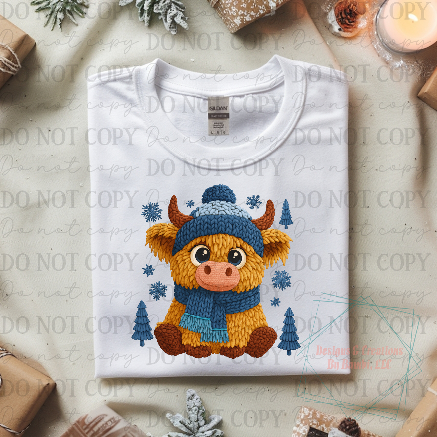 Christmas Highland Cow Digital Bundle Collab
