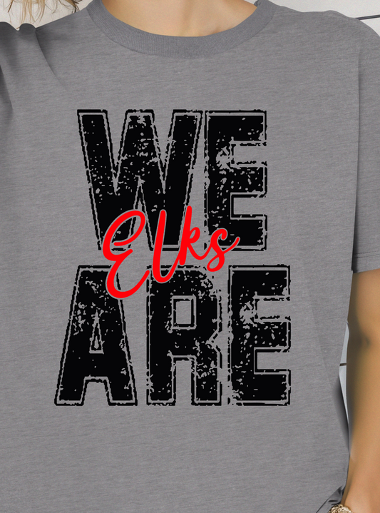 We Are Elks Distressed Black Font