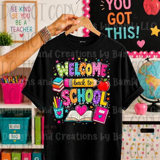 Welcome Back To School Vivid Colors