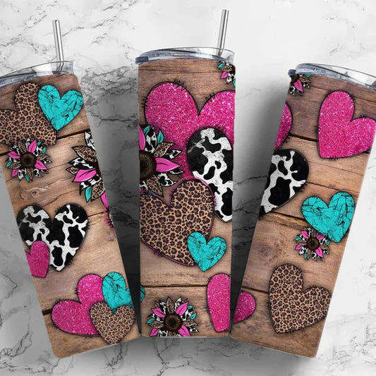 Western Hearts 20 oz Sublimation Tumbler