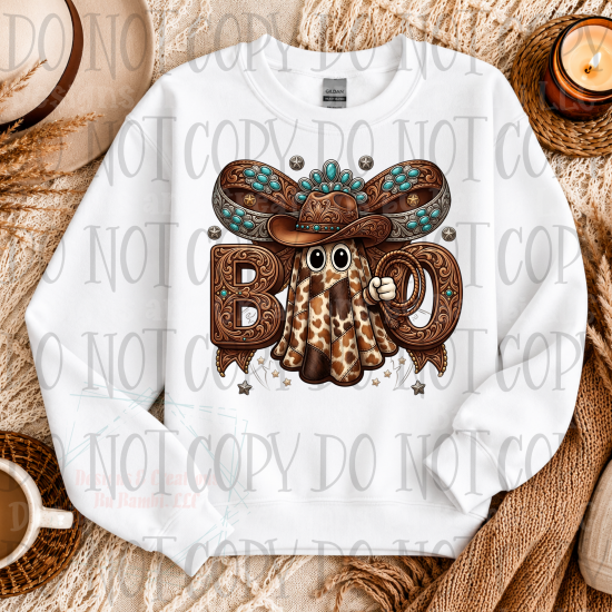 Western Leather Cowboy Boo Ghost