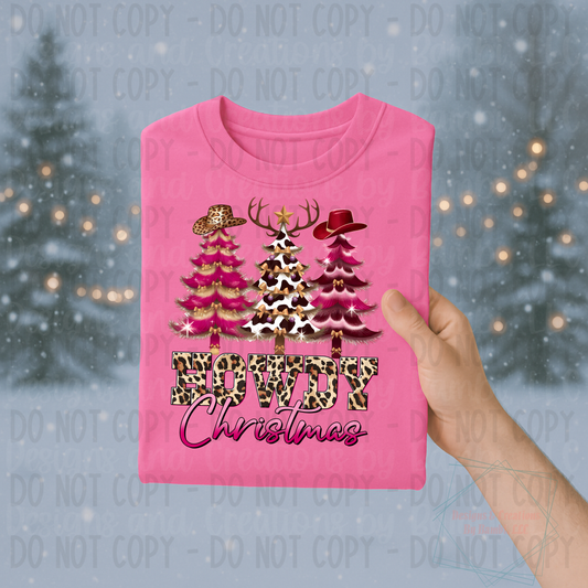 Western Pink Howdy Christmas