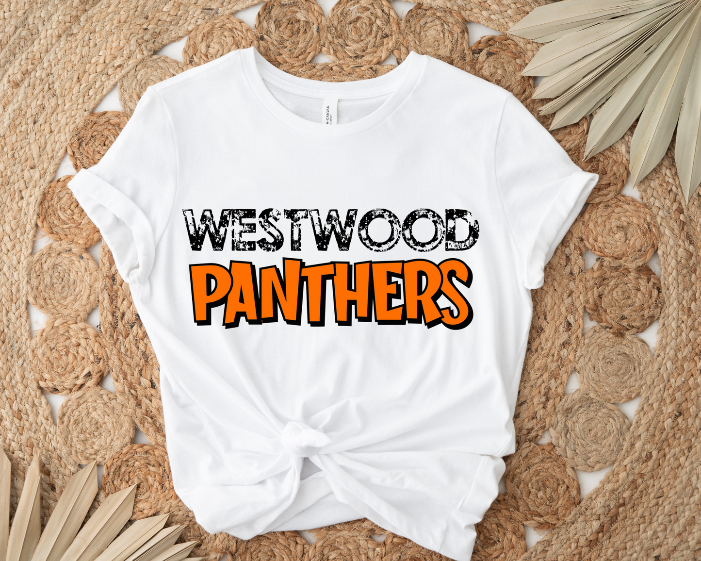 Westwood Panthers in Orange and Black Completed Shirt